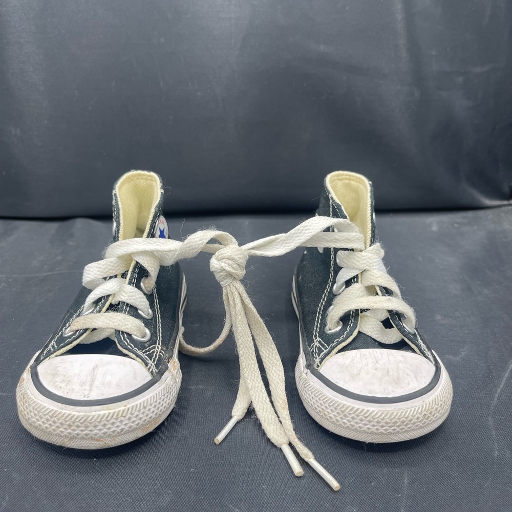 Converse Shoes Toddler 4C All Stars Canvas Classic Black high Top Sneakers